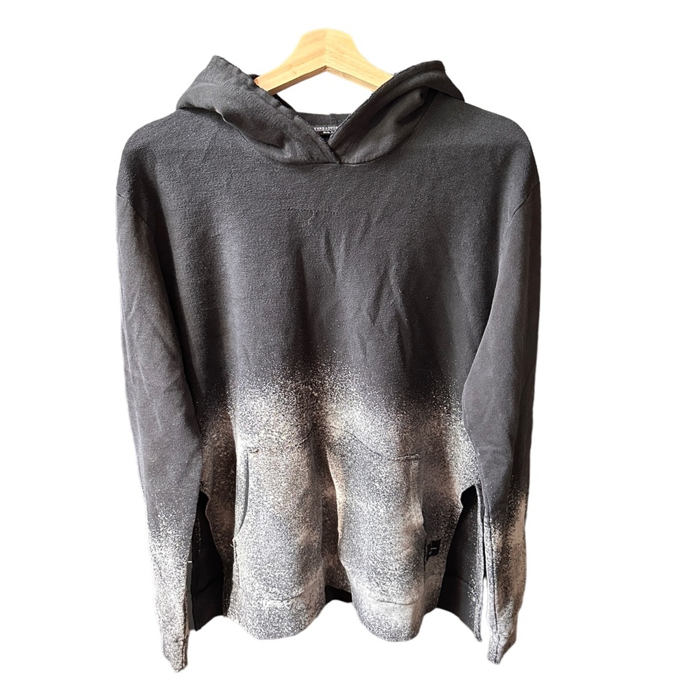 mono speckled fade dip dye hoodie hooded oversized sweater unisex medium